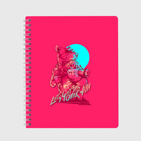 Тетрадь с принтом Hotline Miami 3 в городе Новоалтайск, 100% бумага | 48 листов, плотность листов — 60 г/м2, плотность картонной обложки — 250 г/м2. Листы скреплены сбоку удобной пружинной спиралью. Уголки страниц и обложки скругленные. Цвет линий — светло-серый
 | game | hotline miami | hotlinemiami | игры | майями | хотлайн | хотланй майами