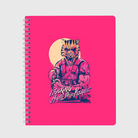 Тетрадь с принтом Hotline Miami 5 в городе Новоалтайск, 100% бумага | 48 листов, плотность листов — 60 г/м2, плотность картонной обложки — 250 г/м2. Листы скреплены сбоку удобной пружинной спиралью. Уголки страниц и обложки скругленные. Цвет линий — светло-серый
 | game | hotline miami | hotlinemiami | игры | майями | хотлайн | хотланй майами