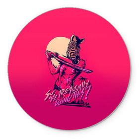 Коврик круглый Hotline Miami 14: в городе Новоалтайск, резина и полиэстер | круглая форма, изображение наносится на всю лицевую часть | game | hotline miami | hotlinemiami | игры | майями | хотлайн | хотланй майами