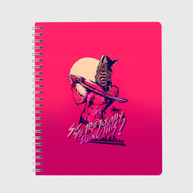 Тетрадь с принтом Hotline Miami 14 в городе Новоалтайск, 100% бумага | 48 листов, плотность листов — 60 г/м2, плотность картонной обложки — 250 г/м2. Листы скреплены сбоку удобной пружинной спиралью. Уголки страниц и обложки скругленные. Цвет линий — светло-серый
 | game | hotline miami | hotlinemiami | игры | майями | хотлайн | хотланй майами