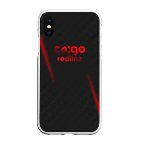Чехол для iPhone XS Max матовый с принтом csgo - Red Line (Красная линия) в городе Новоалтайск, Силикон | Область печати: задняя сторона чехла, без боковых панелей | cs | csgo | go | кс | линия | цвет