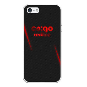 Чехол для iPhone 5/5S матовый с принтом csgo - Red Line (Красная линия) в городе Новоалтайск, Силикон | Область печати: задняя сторона чехла, без боковых панелей | cs | csgo | go | кс | линия | цвет