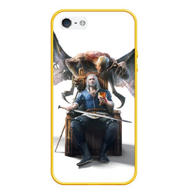 Чехол для iPhone 5/5S матовый с принтом The Witcher в городе Новоалтайск, Силикон | Область печати: задняя сторона чехла, без боковых панелей | witcher | ведьмак | геральт