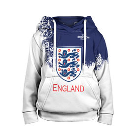 Детская толстовка 3D с принтом Euro 2016 (England) в городе Новоалтайск, 100% полиэстер | двухслойный капюшон со шнурком для регулировки, мягкие манжеты на рукавах и по низу толстовки, спереди карман-кенгуру с мягким внутренним слоем | Тематика изображения на принте: евро 2016