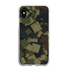 Чехол для iPhone XS Max матовый с принтом Квадраты Камуфляж в городе Новоалтайск, Силикон | Область печати: задняя сторона чехла, без боковых панелей | Тематика изображения на принте: camo | геометрия | камо