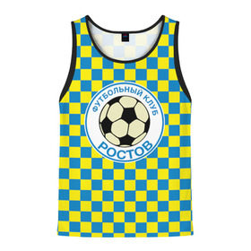 Мужская майка 3D с принтом ФК Ростов в городе Новоалтайск, 100% полиэстер | круглая горловина, приталенный силуэт, длина до линии бедра. Пройма и горловина окантованы тонкой бейкой | Тематика изображения на принте: ростов