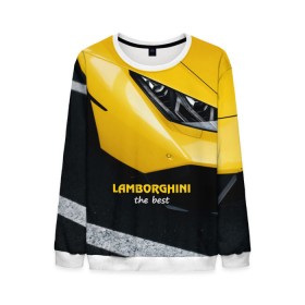 Мужской свитшот 3D с принтом Lamborghini the best в городе Новоалтайск, 100% полиэстер с мягким внутренним слоем | круглый вырез горловины, мягкая резинка на манжетах и поясе, свободная посадка по фигуре | авто | автомобиль | ламборгини