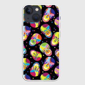 Чехол для iPhone 13 mini с принтом Мексиканские черепа в городе Новоалтайск,  |  | Тематика изображения на принте: день мертвых | мексика | паттерн | разноцветный | традция | узоры | цветы | яркий