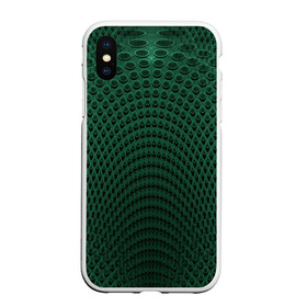 Чехол для iPhone XS Max матовый с принтом Парящие круги в городе Новоалтайск, Силикон | Область печати: задняя сторона чехла, без боковых панелей | Тематика изображения на принте: абстракция | зеленый | круги | объем | стиль | тень