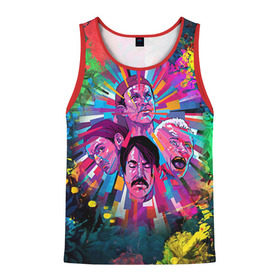 Мужская майка 3D с принтом Red Hot Chili Peppers 1 в городе Новоалтайск, 100% полиэстер | круглая горловина, приталенный силуэт, длина до линии бедра. Пройма и горловина окантованы тонкой бейкой | Тематика изображения на принте: red hot chili peppers | rhcp | перцы | ред хот чили пепперс | рхчп | рэд