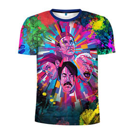 Мужская футболка 3D спортивная с принтом Red Hot Chili Peppers 1 в городе Новоалтайск, 100% полиэстер с улучшенными характеристиками | приталенный силуэт, круглая горловина, широкие плечи, сужается к линии бедра | Тематика изображения на принте: red hot chili peppers | rhcp | перцы | ред хот чили пепперс | рхчп | рэд