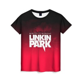 Женская футболка 3D с принтом Linkin Park в городе Новоалтайск, 100% полиэфир ( синтетическое хлопкоподобное полотно) | прямой крой, круглый вырез горловины, длина до линии бедер | linkin park
