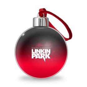 Ёлочный шар с принтом Linkin Park в городе Новоалтайск, Пластик | Диаметр: 77 мм | Тематика изображения на принте: linkin park