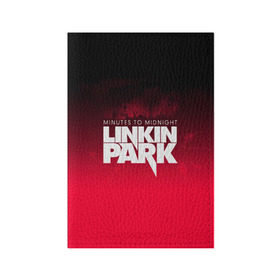 Обложка для паспорта матовая кожа с принтом Linkin Park в городе Новоалтайск, натуральная матовая кожа | размер 19,3 х 13,7 см; прозрачные пластиковые крепления | linkin park