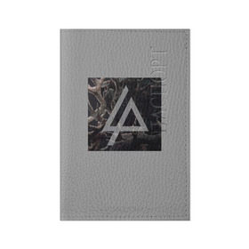 Обложка для паспорта матовая кожа с принтом Linkin Park в городе Новоалтайск, натуральная матовая кожа | размер 19,3 х 13,7 см; прозрачные пластиковые крепления | linkin park