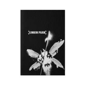 Обложка для паспорта матовая кожа с принтом Linkin Park в городе Новоалтайск, натуральная матовая кожа | размер 19,3 х 13,7 см; прозрачные пластиковые крепления | linkin park
