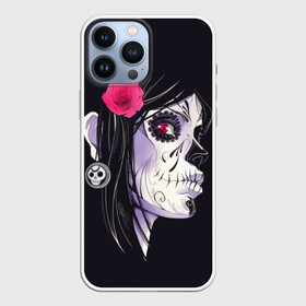 Чехол для iPhone 13 Pro Max с принтом День мертвецов в городе Новоалтайск,  |  | mexi | день мертвых | мексика | мексиканский череп | мертвецов | орнамент | праздник | узоры | цветы