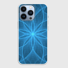 Чехол для iPhone 13 Pro с принтом Синяя звезда в городе Новоалтайск,  |  | Тематика изображения на принте: дуга | звезда | линии | синий | узор | цветок