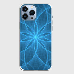 Чехол для iPhone 13 Pro Max с принтом Синяя звезда в городе Новоалтайск,  |  | Тематика изображения на принте: дуга | звезда | линии | синий | узор | цветок