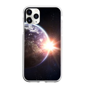Чехол для iPhone 11 Pro матовый с принтом Космический свет в городе Новоалтайск, Силикон |  | вселенная | галактика | земля | солнце