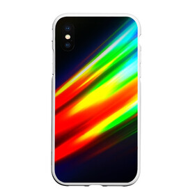 Чехол для iPhone XS Max матовый с принтом Цветные блики в городе Новоалтайск, Силикон | Область печати: задняя сторона чехла, без боковых панелей | dance | klub | линии | танцы блики | цвет