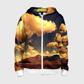 Детская толстовка 3D на молнии с принтом Mountains в городе Новоалтайск, 100% полиэстер |  манжеты и пояс оформлены широкой мягкой резинкой, двухслойный капюшон со шнурком для регулировки, спереди карманы и застежка-молния
 | горы | небо | облака | природа | пустыня