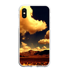 Чехол для iPhone XS Max матовый с принтом Mountains в городе Новоалтайск, Силикон | Область печати: задняя сторона чехла, без боковых панелей | Тематика изображения на принте: горы | небо | облака | природа | пустыня