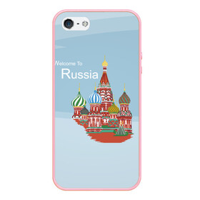 Чехол для iPhone 5/5S матовый с принтом Welcom To Russia в городе Новоалтайск, Силикон | Область печати: задняя сторона чехла, без боковых панелей | welcom to russia | держава | добро пожаловать в россию | кремль | москва | россия | слава россии | страна