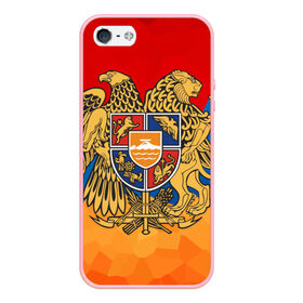 Чехол для iPhone 5/5S матовый с принтом Армения в городе Новоалтайск, Силикон | Область печати: задняя сторона чехла, без боковых панелей | герб | флаг