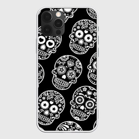 Чехол для iPhone 12 Pro Max с принтом Черепа в городе Новоалтайск, Силикон |  | день мертвых | мексика | паттерн | традиция | узоры | цветы | черно белый