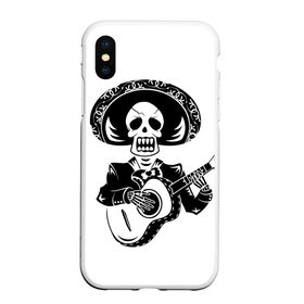 Чехол для iPhone XS Max матовый с принтом Мексиканский череп в городе Новоалтайск, Силикон | Область печати: задняя сторона чехла, без боковых панелей | color | day of the dead | dead | death | holiday | mexican skull | mexico | ornament | pattern | гитара | день мертвых | мексика | мексиканский череп | мертвецов | музыка | орнамент | поет | праздник | узоры | цветы