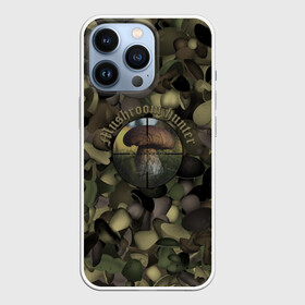 Чехол для iPhone 13 Pro с принтом Грибной охотник в городе Новоалтайск,  |  | Тематика изображения на принте: hunter | грибы | камуфляж | лес | охота
