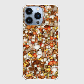 Чехол для iPhone 13 Pro с принтом Грибы. Много грибов в городе Новоалтайск,  |  | Тематика изображения на принте: лес | охота