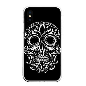 Чехол для iPhone XS Max матовый с принтом Мексиканский череп в городе Новоалтайск, Силикон | Область печати: задняя сторона чехла, без боковых панелей | color | dead | death | eyes | girl | halloween | holiday | makeup | mask | mexican skull | mexico | ornament | pattern | взгляд | девушка | день мертвых | макияж | маска | мексика | мексиканский череп | мертвецов | орнамент | паутина | праздник
