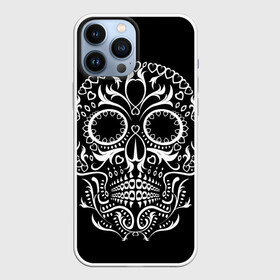 Чехол для iPhone 13 Pro Max с принтом Мексиканский череп в городе Новоалтайск,  |  | color | dead | death | eyes | girl | halloween | holiday | makeup | mask | mexican skull | mexico | ornament | pattern | взгляд | девушка | день мертвых | макияж | маска | мексика | мексиканский череп | мертвецов | орнамент | паутина | праздник