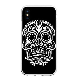 Чехол для iPhone XS Max матовый с принтом Мексиканский череп в городе Новоалтайск, Силикон | Область печати: задняя сторона чехла, без боковых панелей | color | dead | death | eyes | girl | halloween | holiday | makeup | mask | mexican skull | mexico | ornament | pattern | взгляд | девушка | день мертвых | макияж | маска | мексика | мексиканский череп | мертвецов | орнамент | паутина | праздник
