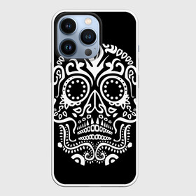 Чехол для iPhone 13 Pro с принтом Мексиканский череп в городе Новоалтайск,  |  | color | dead | death | eyes | girl | halloween | holiday | makeup | mask | mexican skull | mexico | ornament | pattern | взгляд | девушка | день мертвых | макияж | маска | мексика | мексиканский череп | мертвецов | орнамент | паутина | праздник