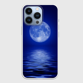Чехол для iPhone 13 Pro с принтом Ночная луна в городе Новоалтайск,  |  | Тематика изображения на принте: вода | луна | ночь