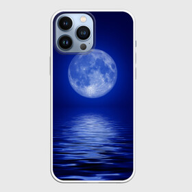 Чехол для iPhone 13 Pro Max с принтом Ночная луна в городе Новоалтайск,  |  | Тематика изображения на принте: вода | луна | ночь