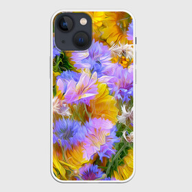 Чехол для iPhone 13 mini с принтом Живописные цветы 1 в городе Новоалтайск,  |  | лепестки | прикольные картинки | цветочки | цветы