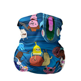 Бандана-труба 3D с принтом Adventure Time 1 в городе Новоалтайск, 100% полиэстер, ткань с особыми свойствами — Activecool | плотность 150‒180 г/м2; хорошо тянется, но сохраняет форму | adventure time | bubblegum | dog | finn | jake | marcelline | время приключений | джейк и финн | марселин | пупырка