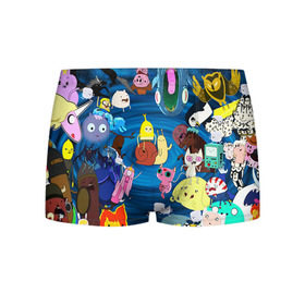 Мужские трусы 3D с принтом Adventure Time 1 в городе Новоалтайск, 50% хлопок, 50% полиэстер | классическая посадка, на поясе мягкая тканевая резинка | adventure time | bubblegum | dog | finn | jake | marcelline | время приключений | джейк и финн | марселин | пупырка