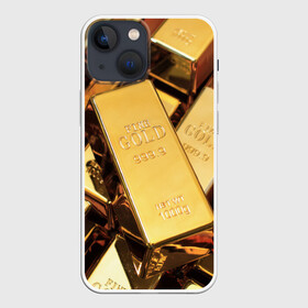 Чехол для iPhone 13 mini с принтом GOLD 999,9 в городе Новоалтайск,  |  | банк | богатство | драгоценность | золото | слитки