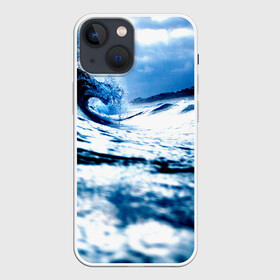 Чехол для iPhone 13 mini с принтом Волна в городе Новоалтайск,  |  | blue | вода | волна | волны | море | океан | синий
