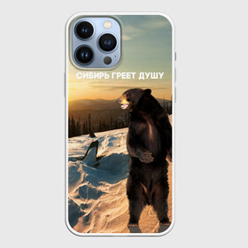 Чехол для iPhone 13 Pro Max с принтом Сибирь в городе Новоалтайск,  |  | Тематика изображения на принте: медведь