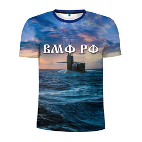 Мужская футболка 3D спортивная с принтом Подводная лодка в городе Новоалтайск, 100% полиэстер с улучшенными характеристиками | приталенный силуэт, круглая горловина, широкие плечи, сужается к линии бедра | вмф | морской флот | моряк | тельняшка | флот | якорь