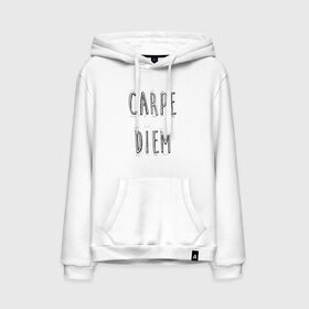 Мужская толстовка хлопок с принтом Carpe Diem в городе Новоалтайск, френч-терри, мягкий теплый начес внутри (100% хлопок) | карман-кенгуру, эластичные манжеты и нижняя кромка, капюшон с подкладом и шнурком | carpe diem | действуй | живи настоящим | живи одним днем | карпэ диэм | лови день | лови момент | рискуй