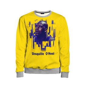 Детский свитшот 3D с принтом Shaquille O`Neal в городе Новоалтайск, 100% полиэстер | свободная посадка, прямой крой, мягкая тканевая резинка на рукавах и понизу свитшота | nba | баскетбол | баскетболист | спорт | шакил о’нил