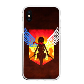 Чехол для iPhone XS Max матовый с принтом Attack on Titan - Mikasa в городе Новоалтайск, Силикон | Область печати: задняя сторона чехла, без боковых панелей | akkerman | attack on titan | mikasa | аккерман | вторжение гигантов | микаса