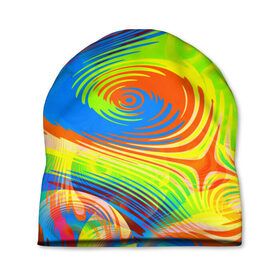 Шапка 3D с принтом Tie-Dye в городе Новоалтайск, 100% полиэстер | универсальный размер, печать по всей поверхности изделия | абстракция | волны | круги | спираль